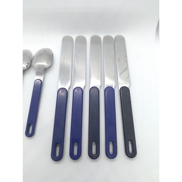 Ginkgo Stainless Korea Blue plastic hanging handle pierced HTF - Picture 7 of 9